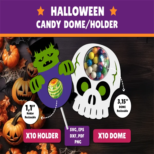 20 Halloween Candy Holders SVG Bundle