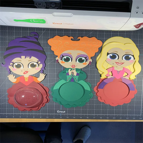 3 Witches Winifred, Sarah and Mary Candy Holder SVG File
