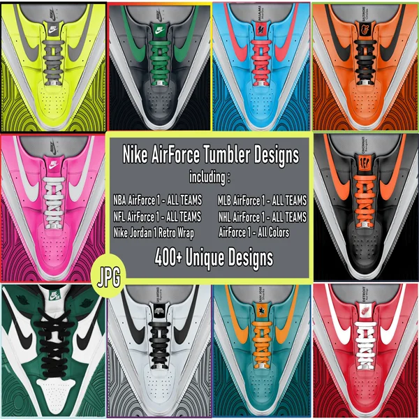400+ Sneakers Sublimation Tumbler Bundle