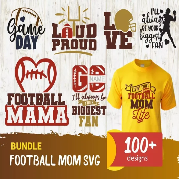 American Football SVG Bundle – 100+ Designs for Cricut & More
