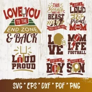 American Football SVG Bundle – 100+ Designs for Cricut & More