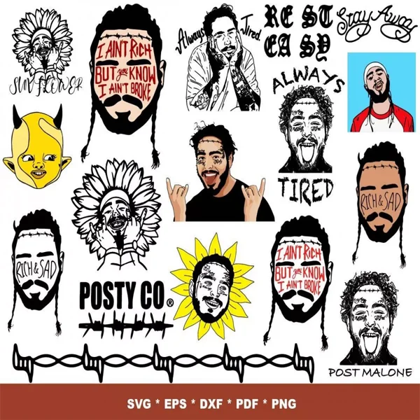 Post Malone SVG – Premium SVG files for cricut