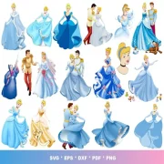 Cinderella SVG Bundle 100+