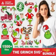 Grinch SVG Bundle 1500+ – Perfect for Cricut & Silhouette