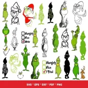 Grinch SVG Bundle 1500+ – Perfect for Cricut & Silhouette