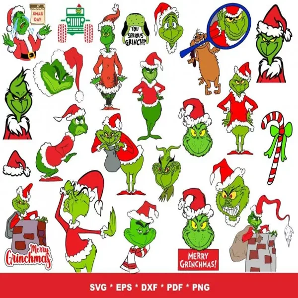 Grinch SVG Bundle 1500+ – Perfect for Cricut & Silhouette