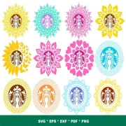 Starbucks Mandala SVG Bundle 200+