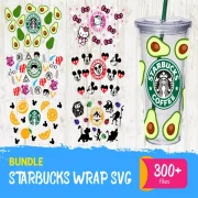 Starbucks Wrap SVG Bundle 300+