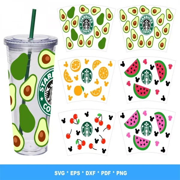 Starbucks Wrap SVG Bundle 300+