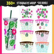 Starbucks Wrap SVG Bundle 350+