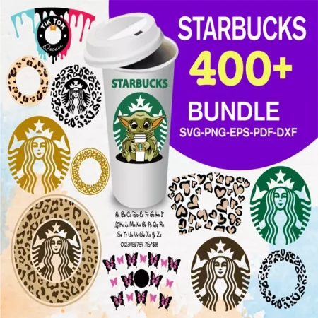 Starbucks Wrap SVG Bundle 400+