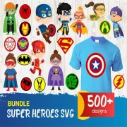 Super Heroes SVG Bundle for cricut silhouette png dxf pdf