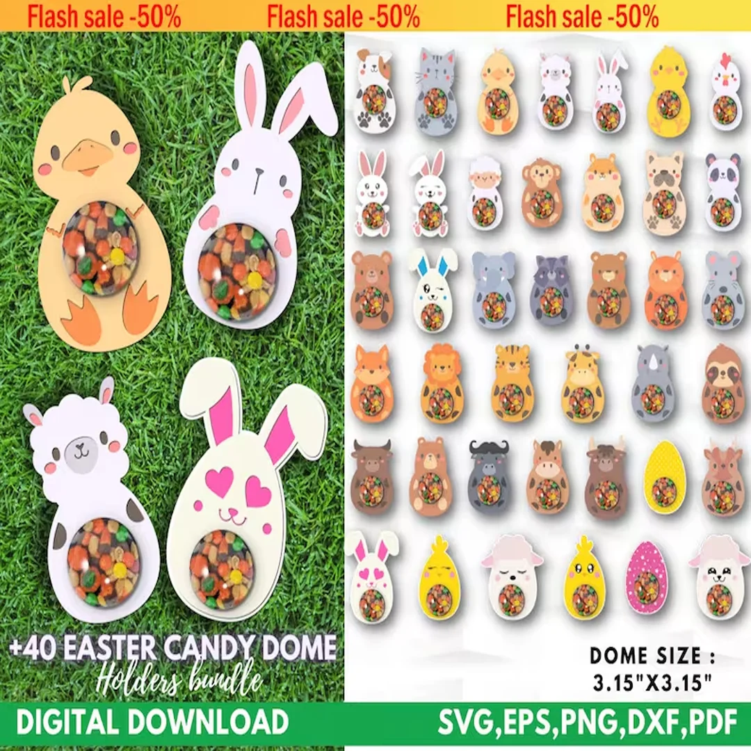 200+ Easter Candy Holders SVG Bundle