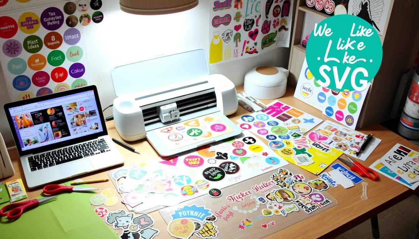 how to make stickers with cricut